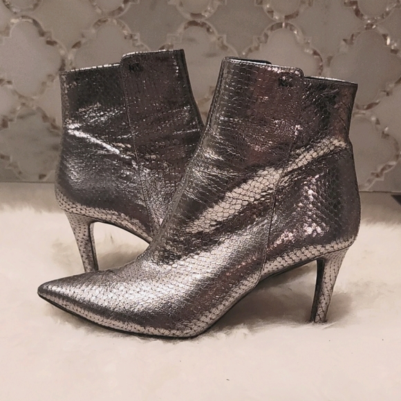 Michael Kors silver Leona ankle boots - Picture 2 of 10